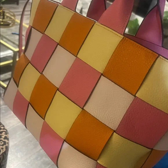 Kate Spade Vibrant Pink and Yellow Tote - Picture 2 of 10